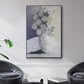 Green Vase with Yellow Flowers - Floater Framed Canvas Print