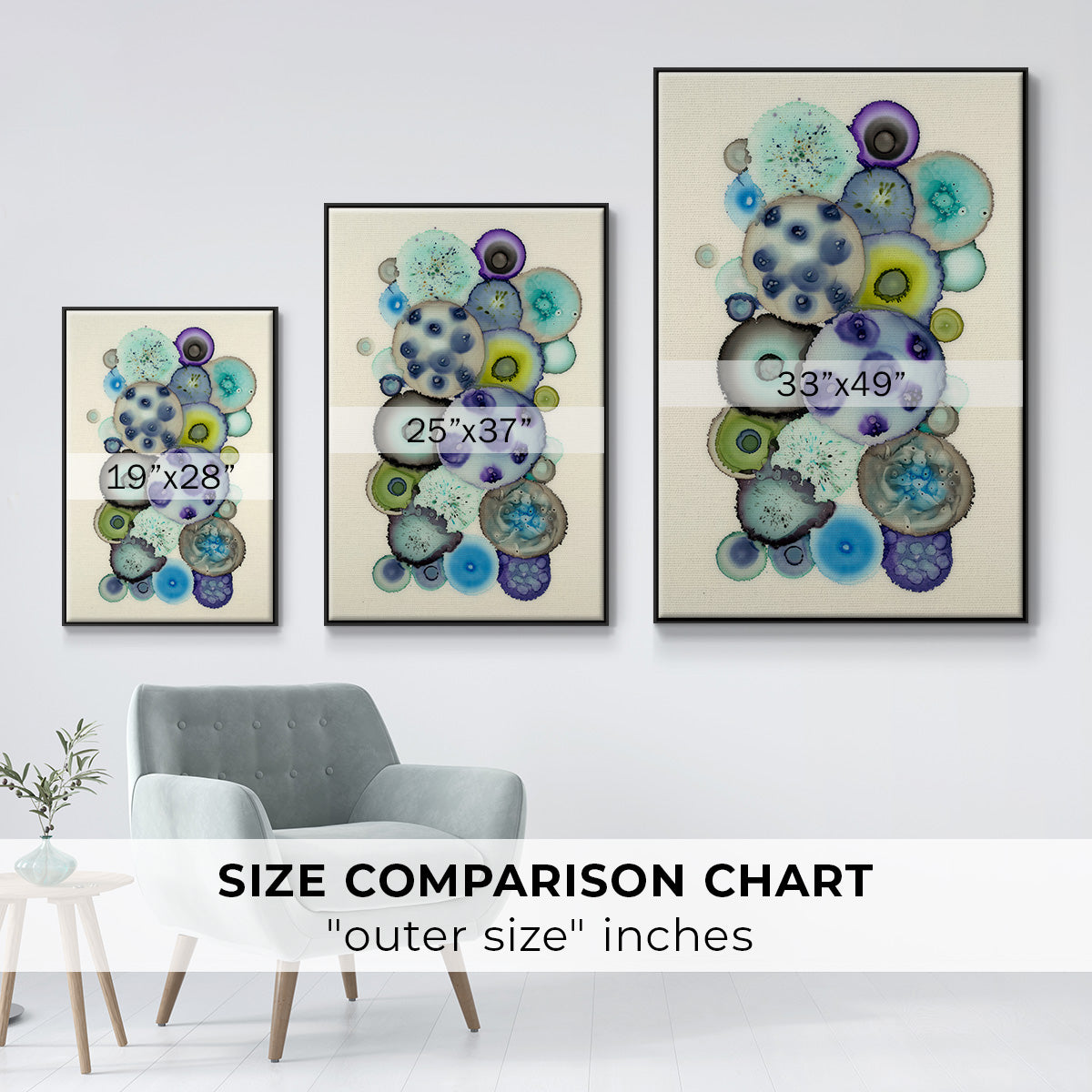 Geodes II - Floater Framed Canvas Print