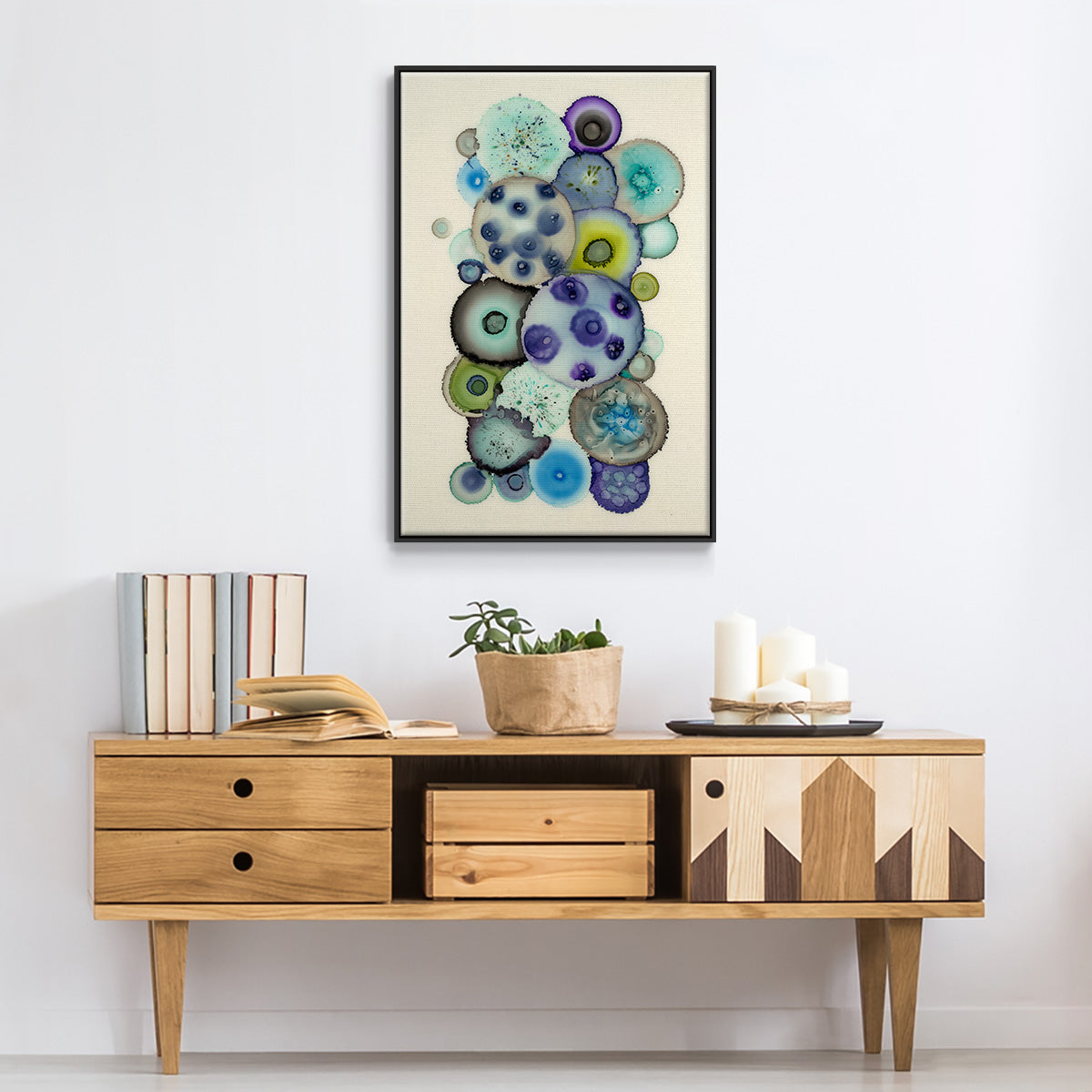 Geodes II - Floater Framed Canvas Print