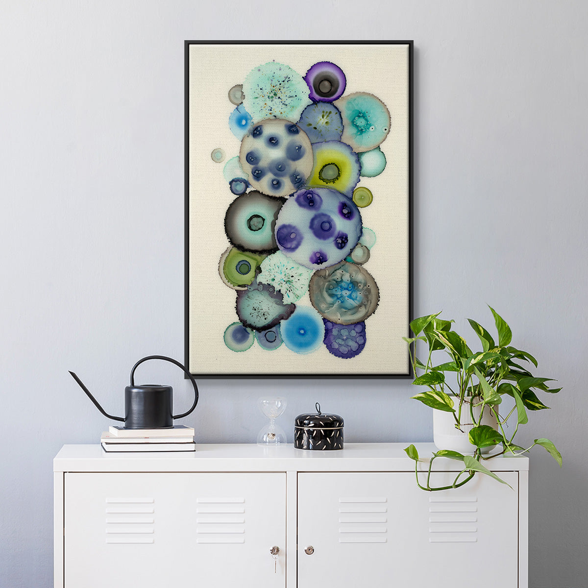 Geodes II - Floater Framed Canvas Print