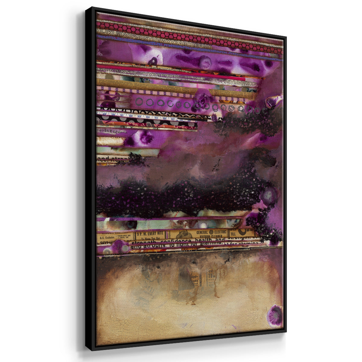 Fuschia on Fire - Floater Framed Canvas Print