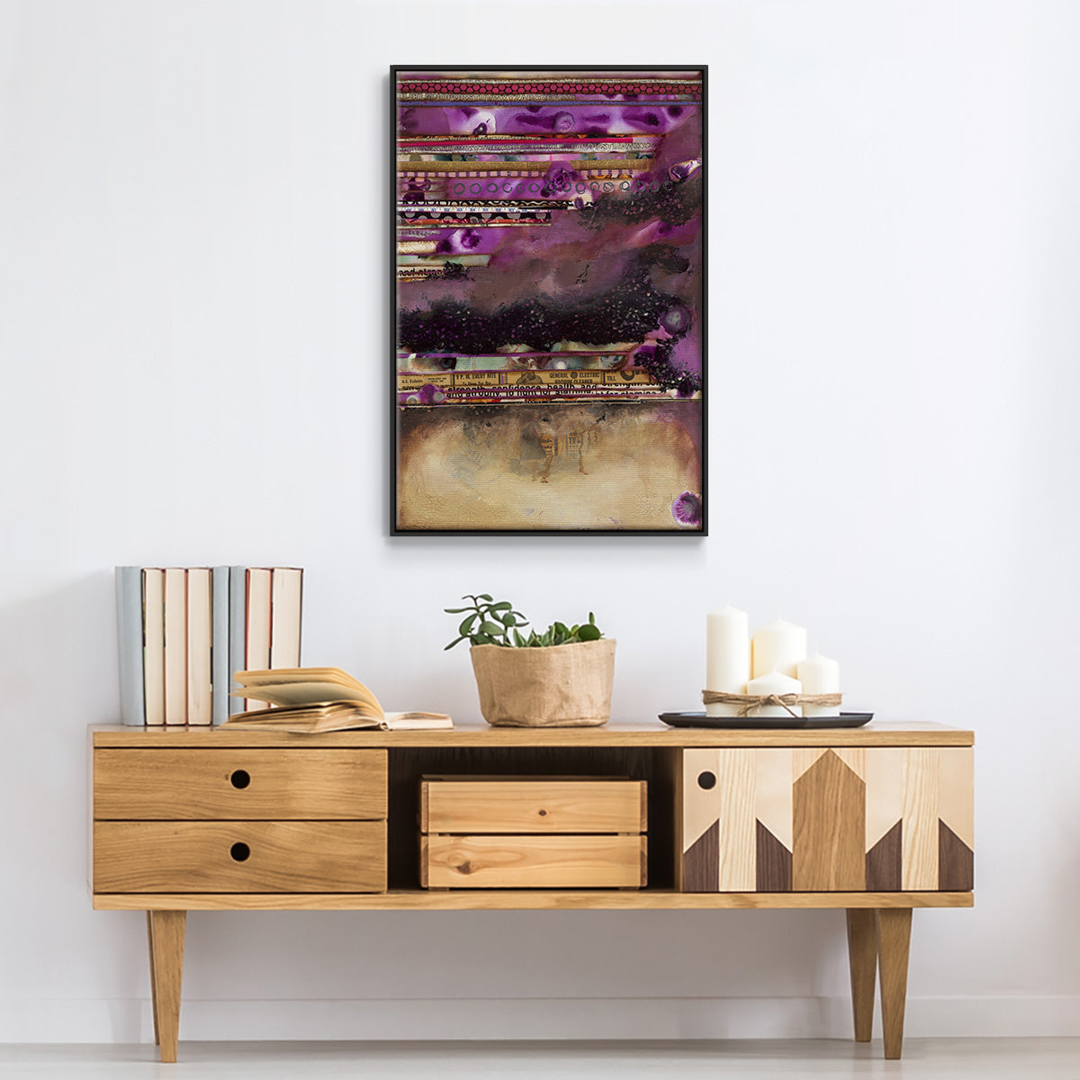 Fuschia on Fire - Floater Framed Canvas Print