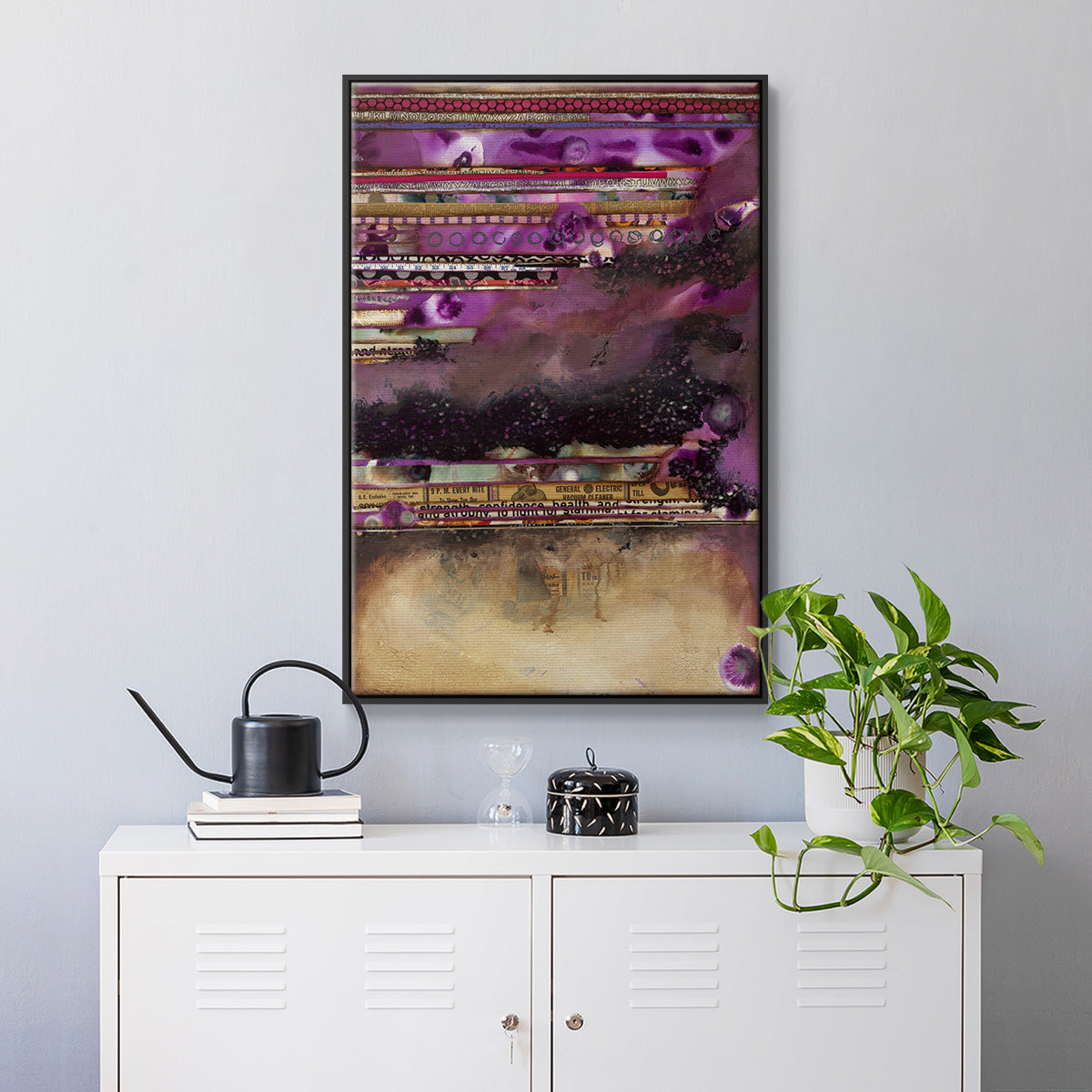 Fuschia on Fire - Floater Framed Canvas Print