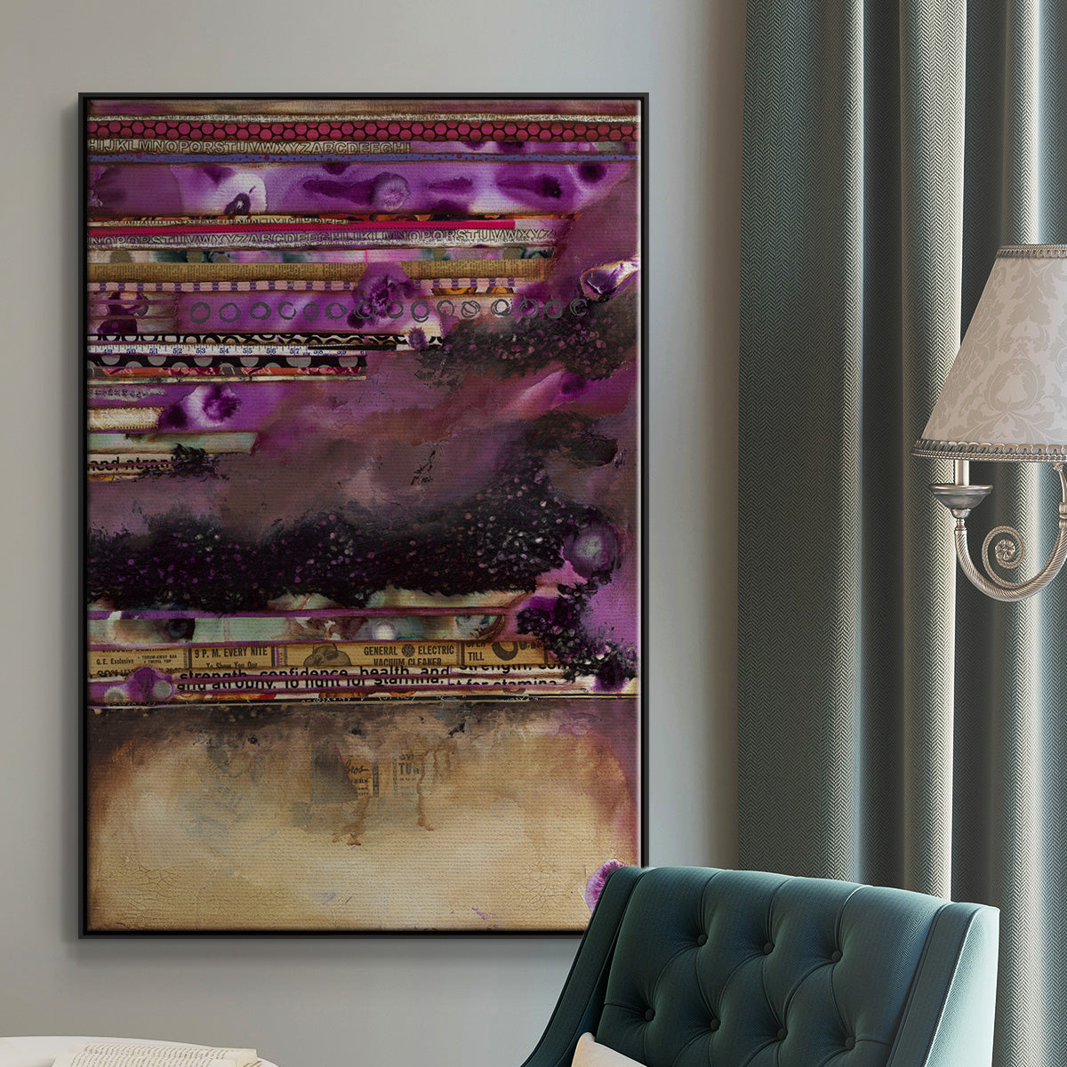 Fuschia on Fire - Floater Framed Canvas Print