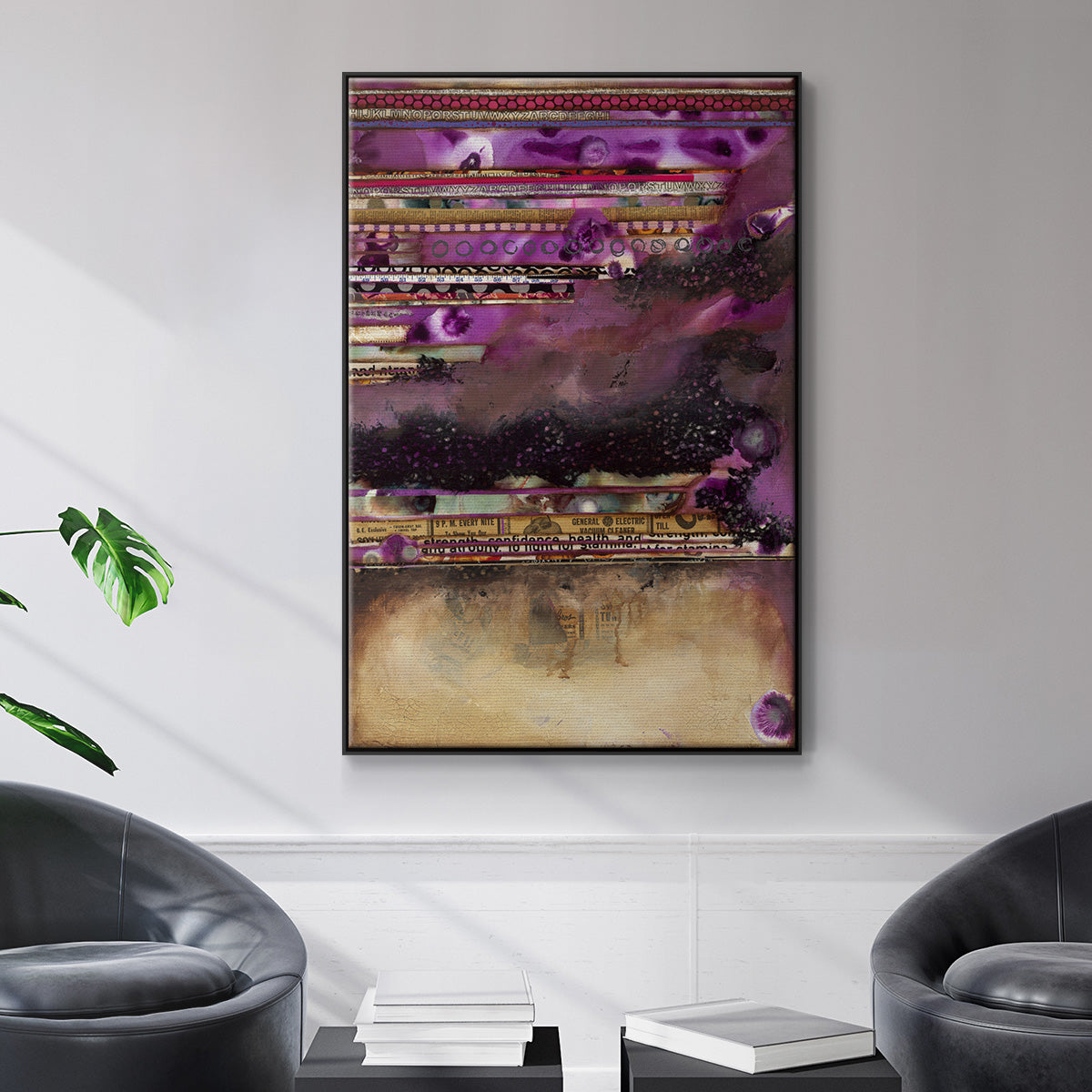 Fuschia on Fire - Floater Framed Canvas Print
