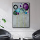 Silver Bouquet - Floater Framed Canvas Print