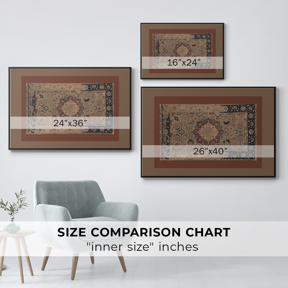 Vintage Abstract Print XII - Floater Framed Canvas Print