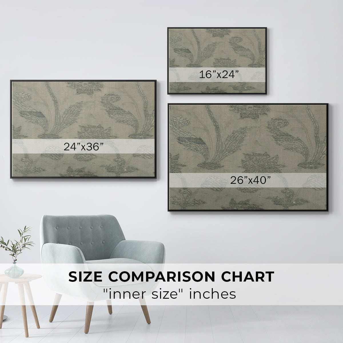 Vintage Abstract Print XV - Floater Framed Canvas Print