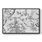 Vintage Abstract Print XIX - Floater Framed Canvas Print