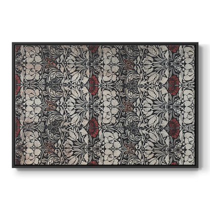 Vintage Abstract Print XXII - Floater Framed Canvas Print