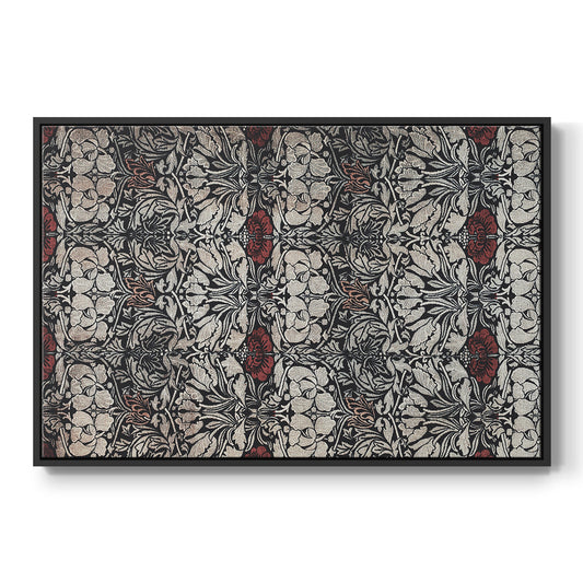 Vintage Abstract Print XXII - Floater Framed Canvas Print