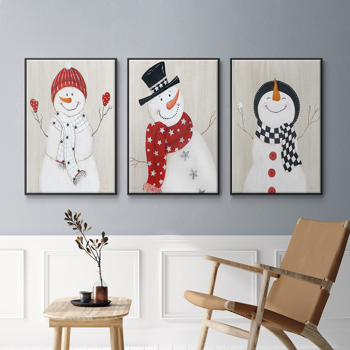 Snowman - Floater Framed Canvas Set