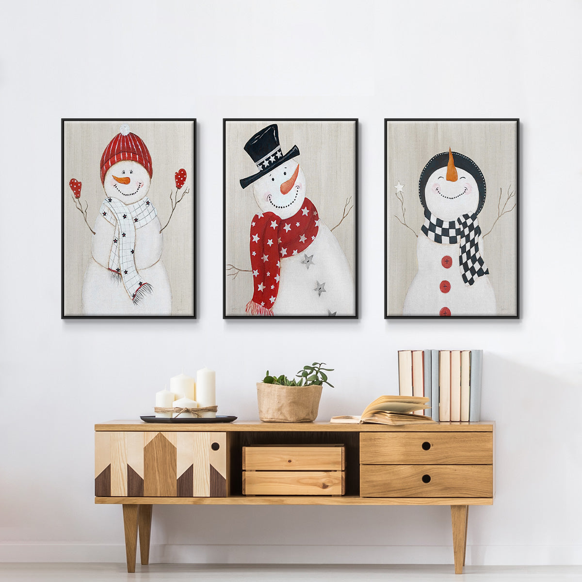 Snowman - Floater Framed Canvas Set