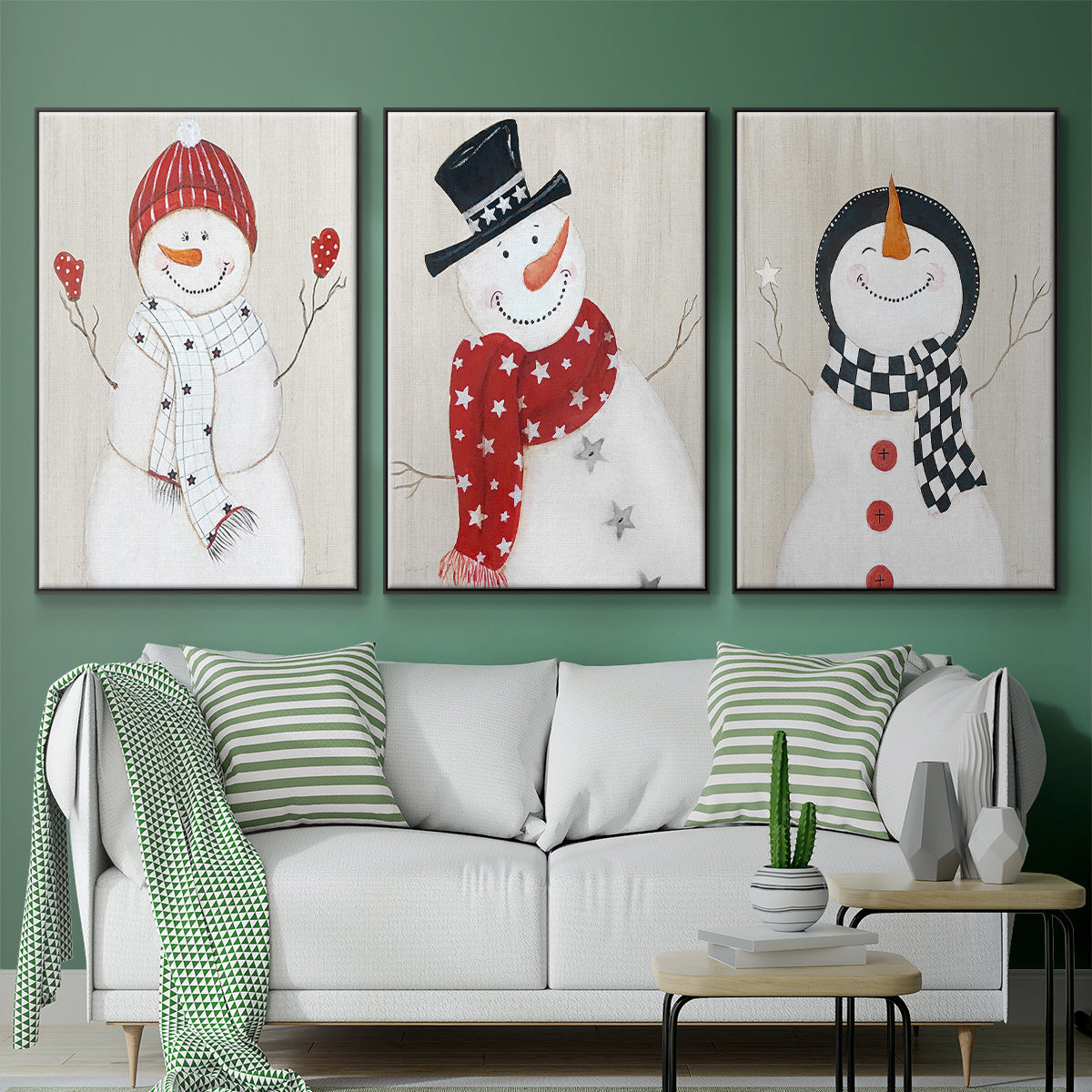 Snowman - Floater Framed Canvas Set