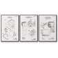 Toilet Paper Patent I - Floater Framed Canvas Set