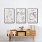 Toilet Paper Patent I - Floater Framed Canvas Set