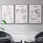 Toilet Paper Patent I - Floater Framed Canvas Set