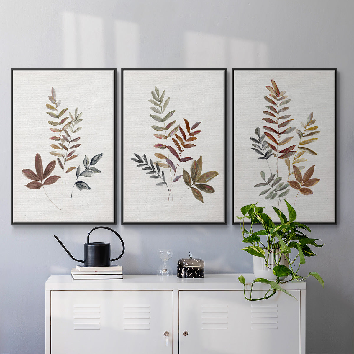 Autumn Leaves I - Floater Framed Canvas Set