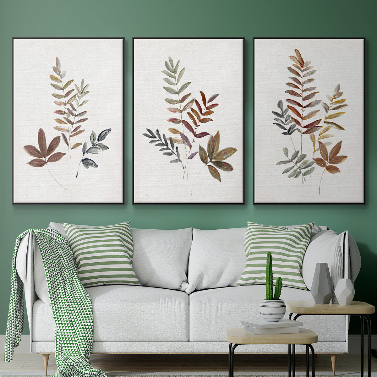 Autumn Leaves I - Floater Framed Canvas Set