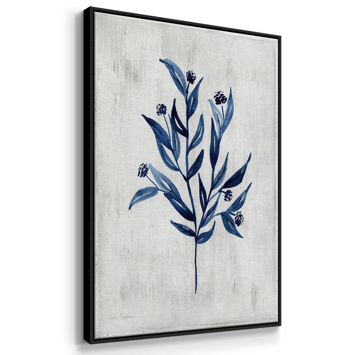 Wild Indigo I - Floater Framed Canvas Set