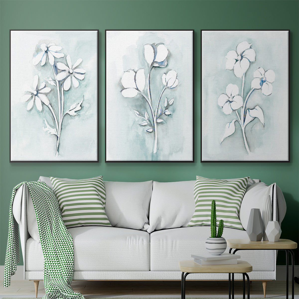 Bohemian Blue I - Floater Framed Canvas Set