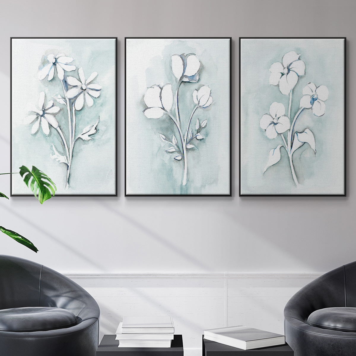 Bohemian Blue I - Floater Framed Canvas Set