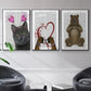 Bear and Hand Heart - Floater Framed Canvas Set