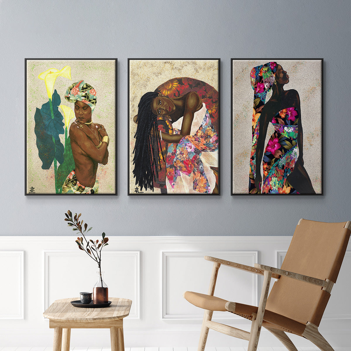 Woman Strong I - Floater Framed Canvas Set