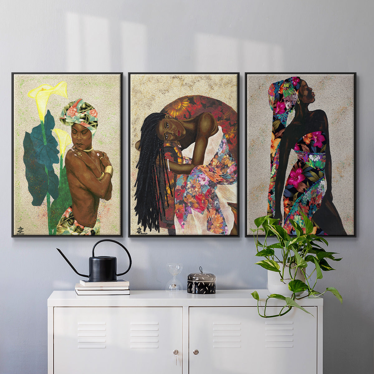 Woman Strong I - Floater Framed Canvas Set