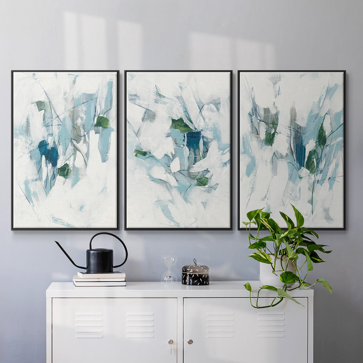 Ice Cavern I - Floater Framed Canvas Set
