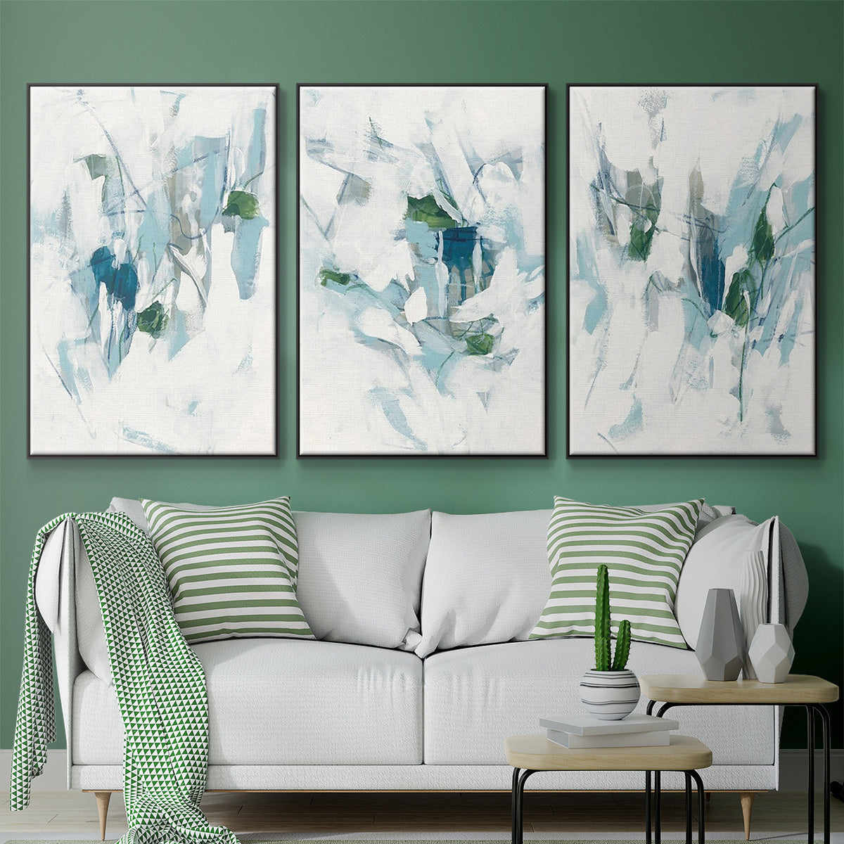 Ice Cavern I - Floater Framed Canvas Set