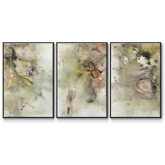 Soft Inspiration I - Floater Framed Canvas Set