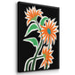 Pop Flowers I - Floater Framed Canvas Set