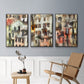 Stacked Houses I - Floater Framed Canvas Set