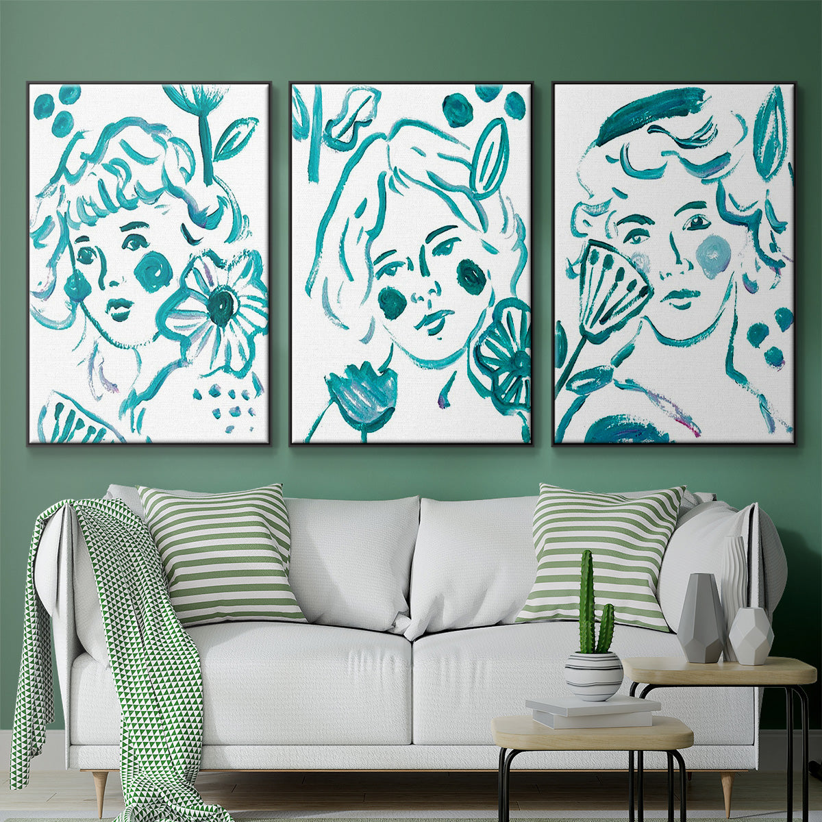 Budding Flower I - Floater Framed Canvas Set