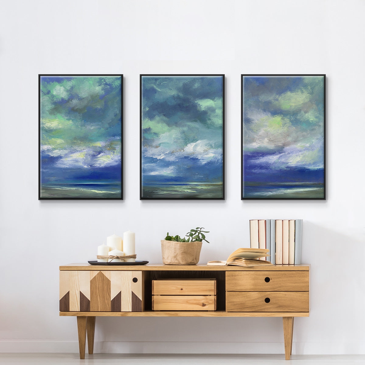 Island Dusk - Floater Framed Canvas Set