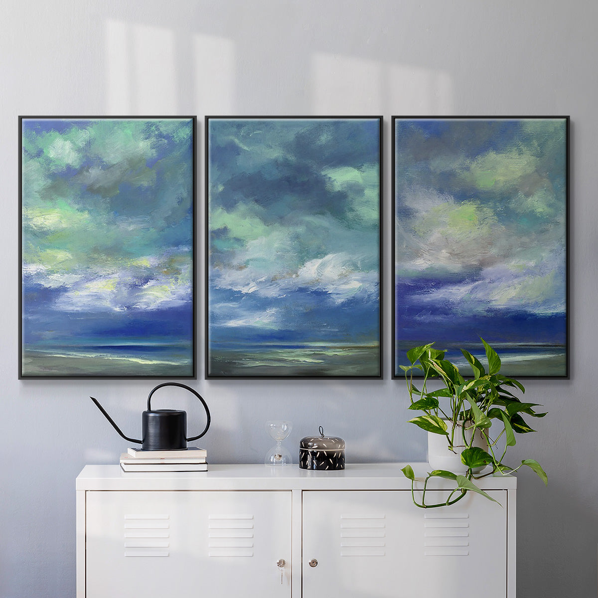 Island Dusk - Floater Framed Canvas Set