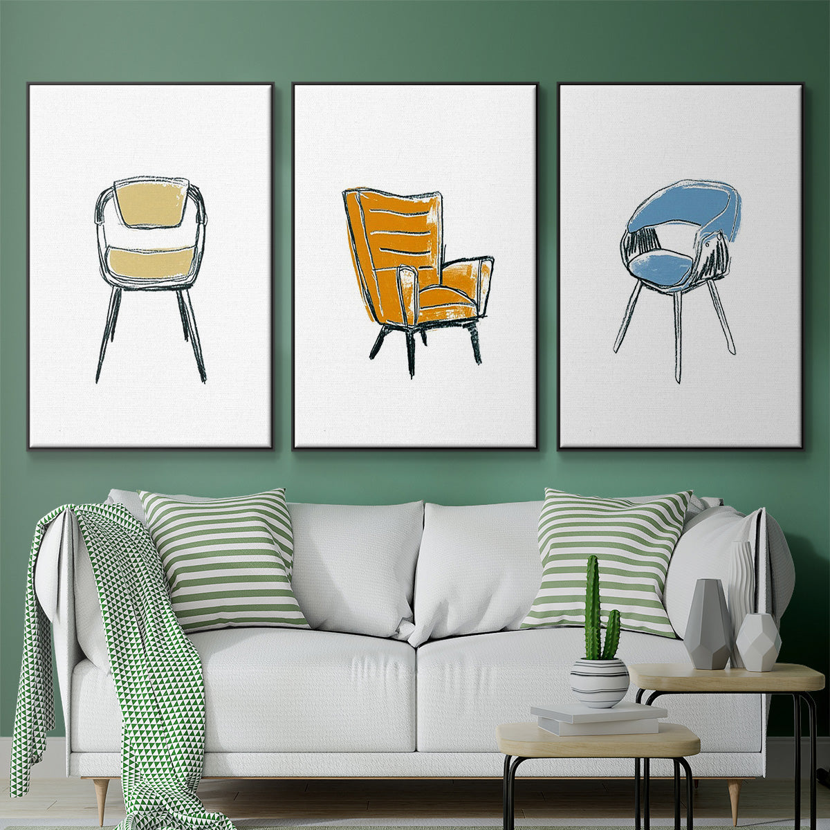 Take a Seat I - Floater Framed Canvas Set