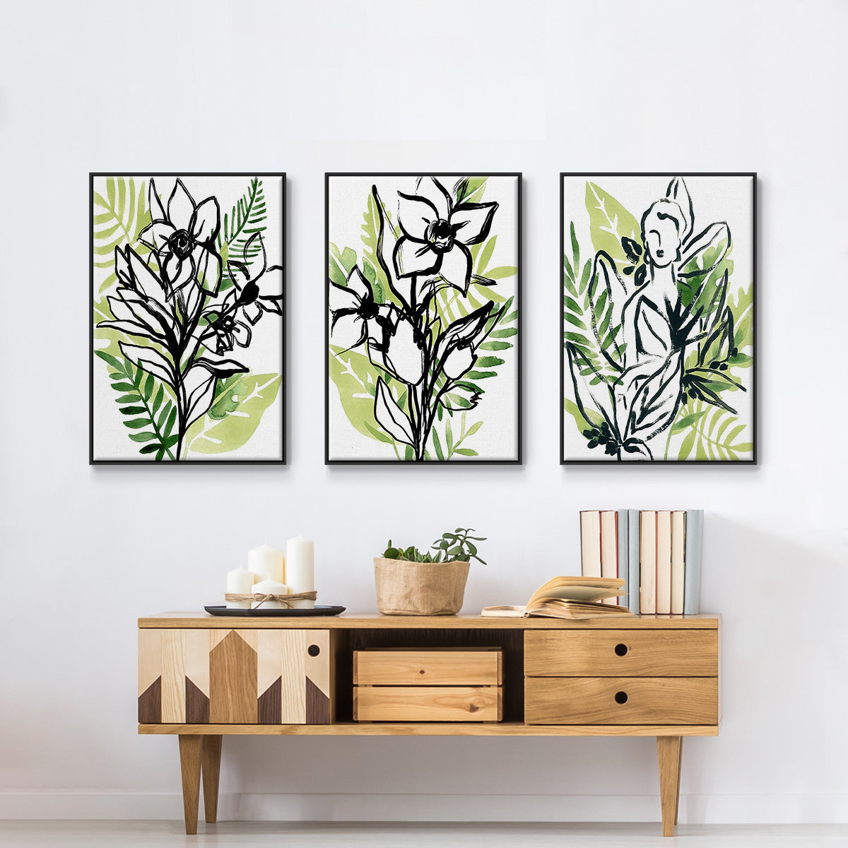 Tropical Sketchbook I - Floater Framed Canvas Set