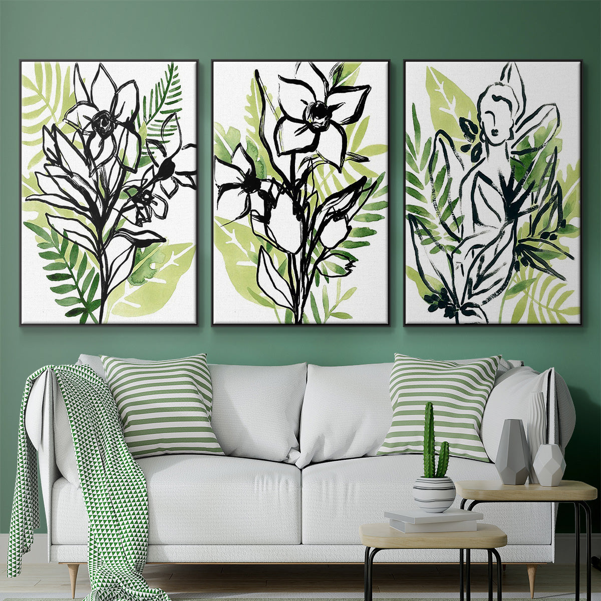 Tropical Sketchbook I - Floater Framed Canvas Set
