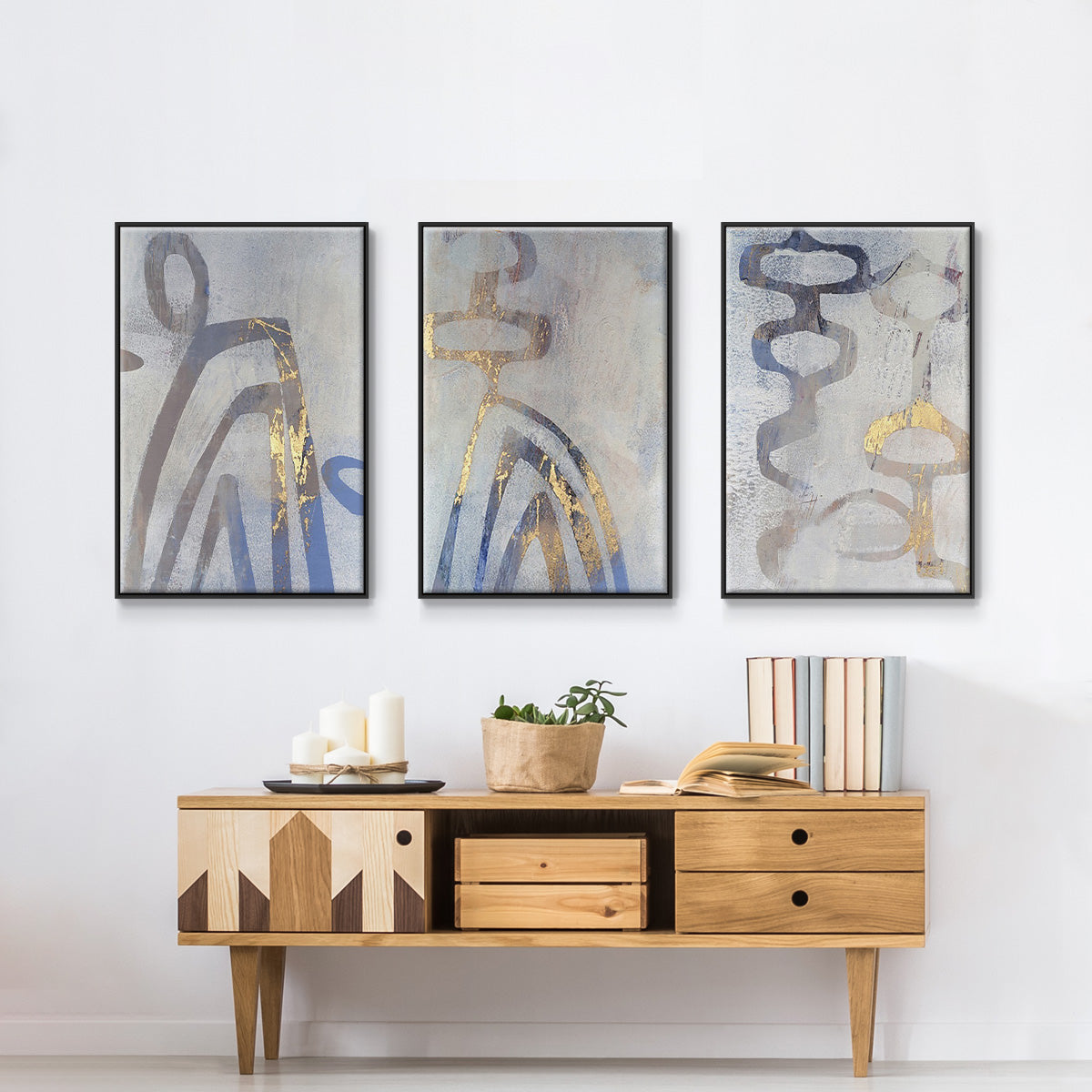 Linx I - Floater Framed Canvas Set