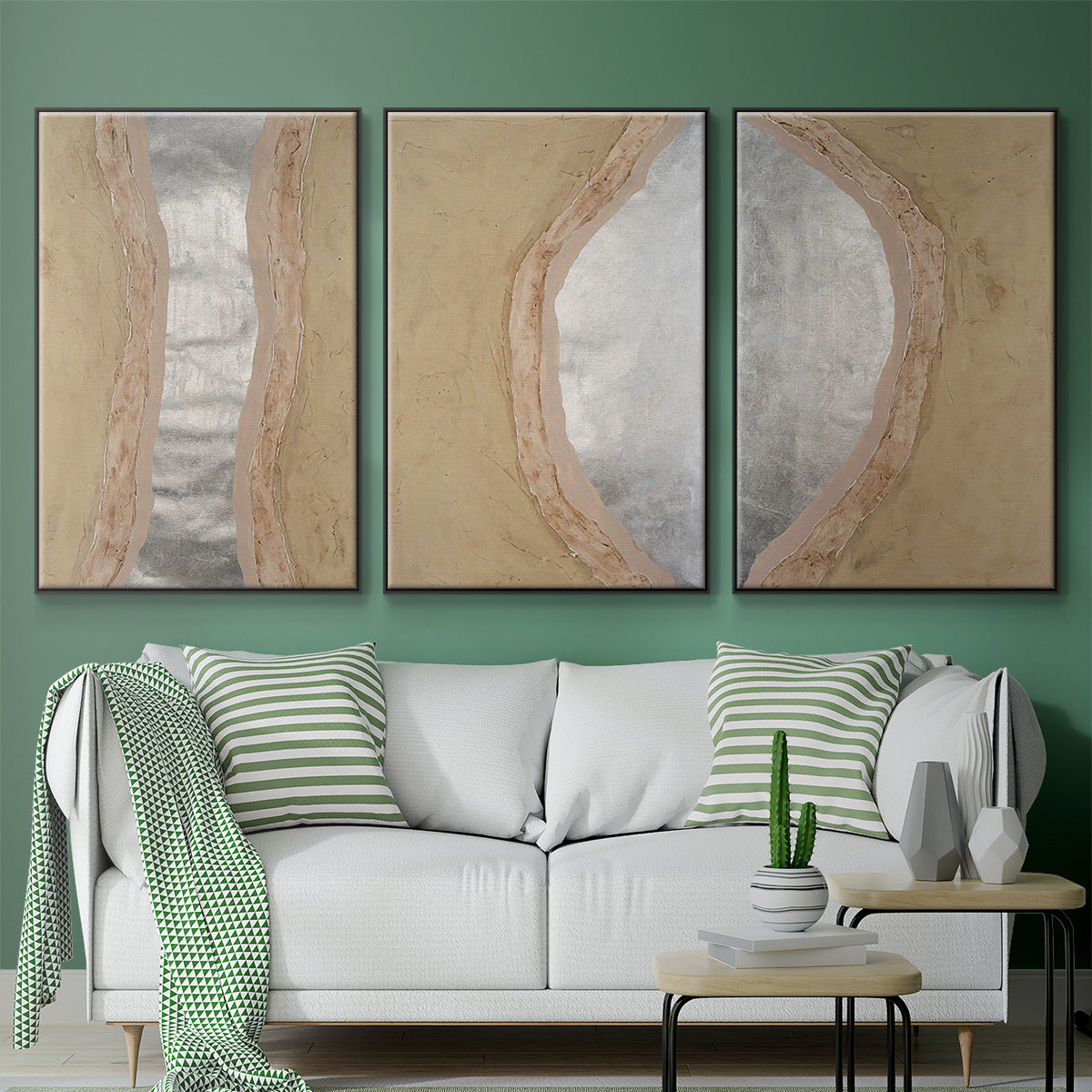 Silver Lake I - Floater Framed Canvas Set
