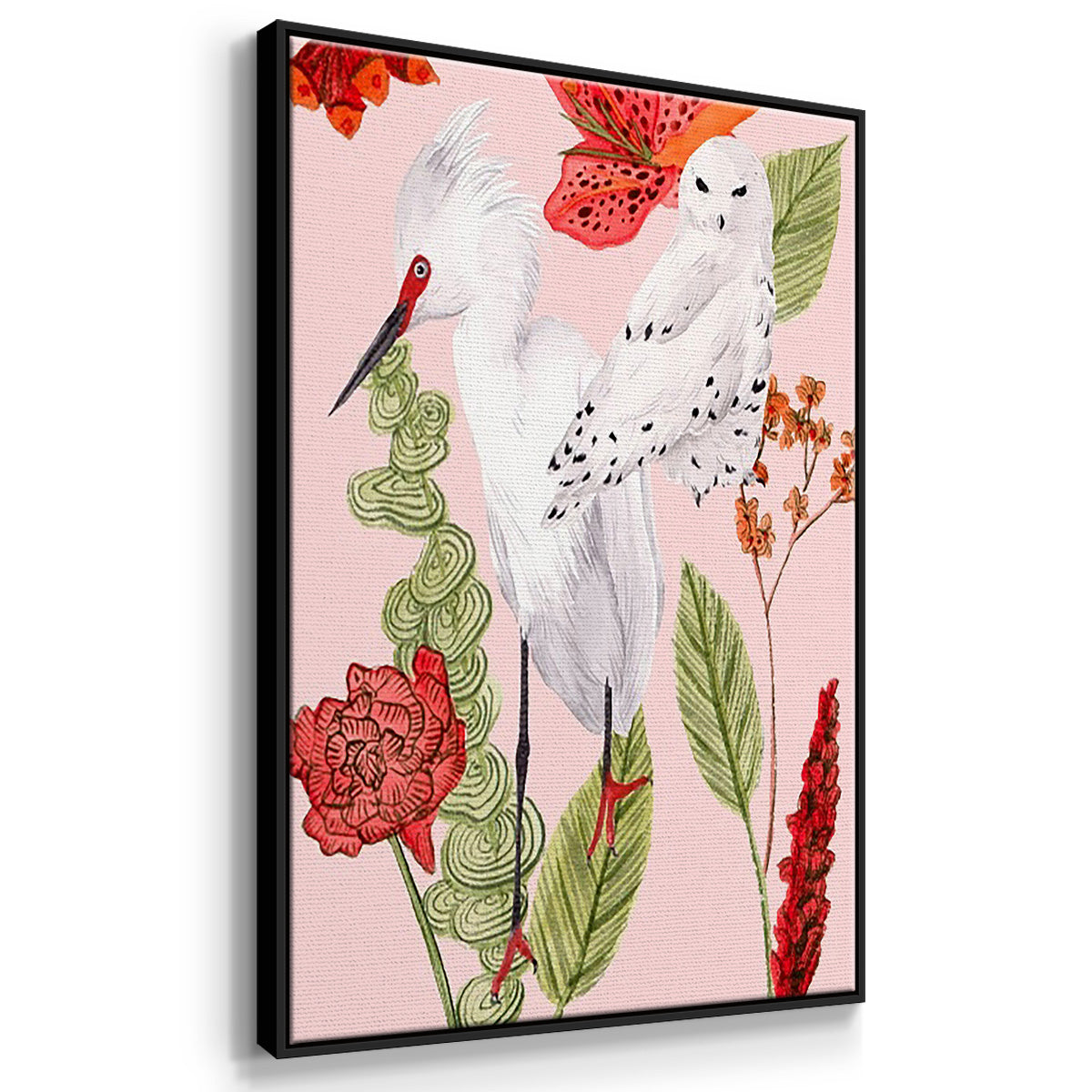 Birds in Motion I - Floater Framed Canvas Set