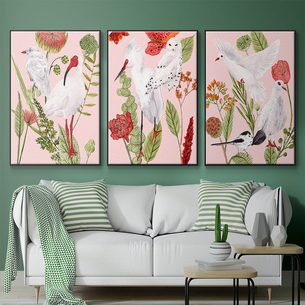 Birds in Motion I - Floater Framed Canvas Set