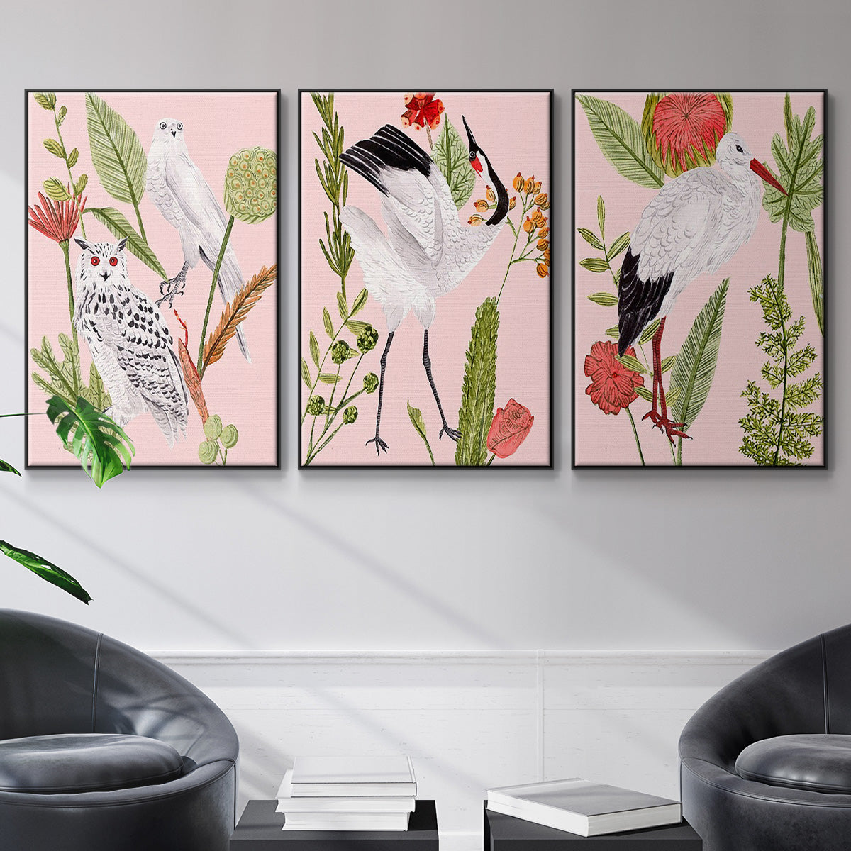 Birds in Motion IV - Floater Framed Canvas Set