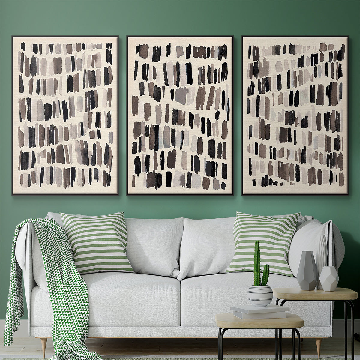 Chalk and Flint I - Floater Framed Canvas Set