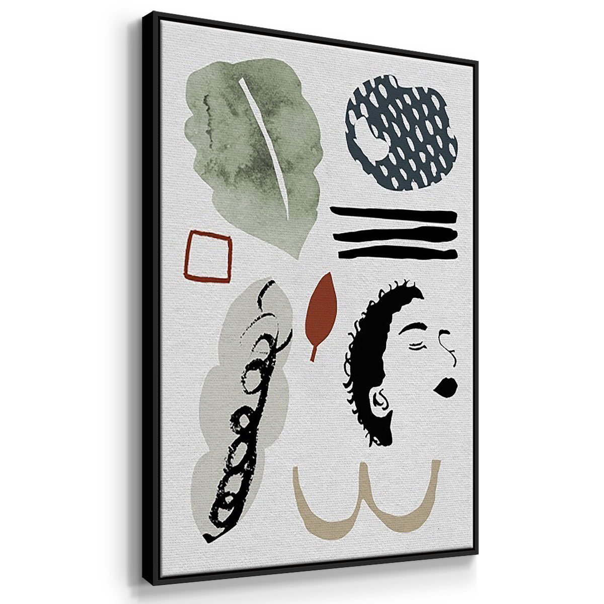 Collected Mindfulness I - Floater Framed Canvas Set
