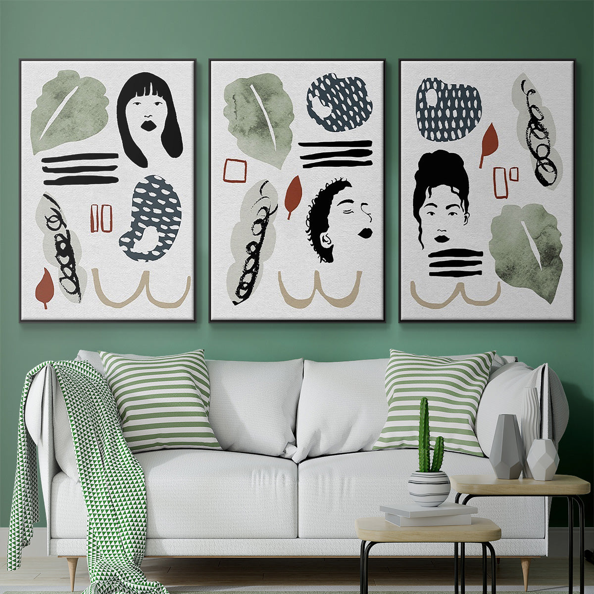 Collected Mindfulness I - Floater Framed Canvas Set