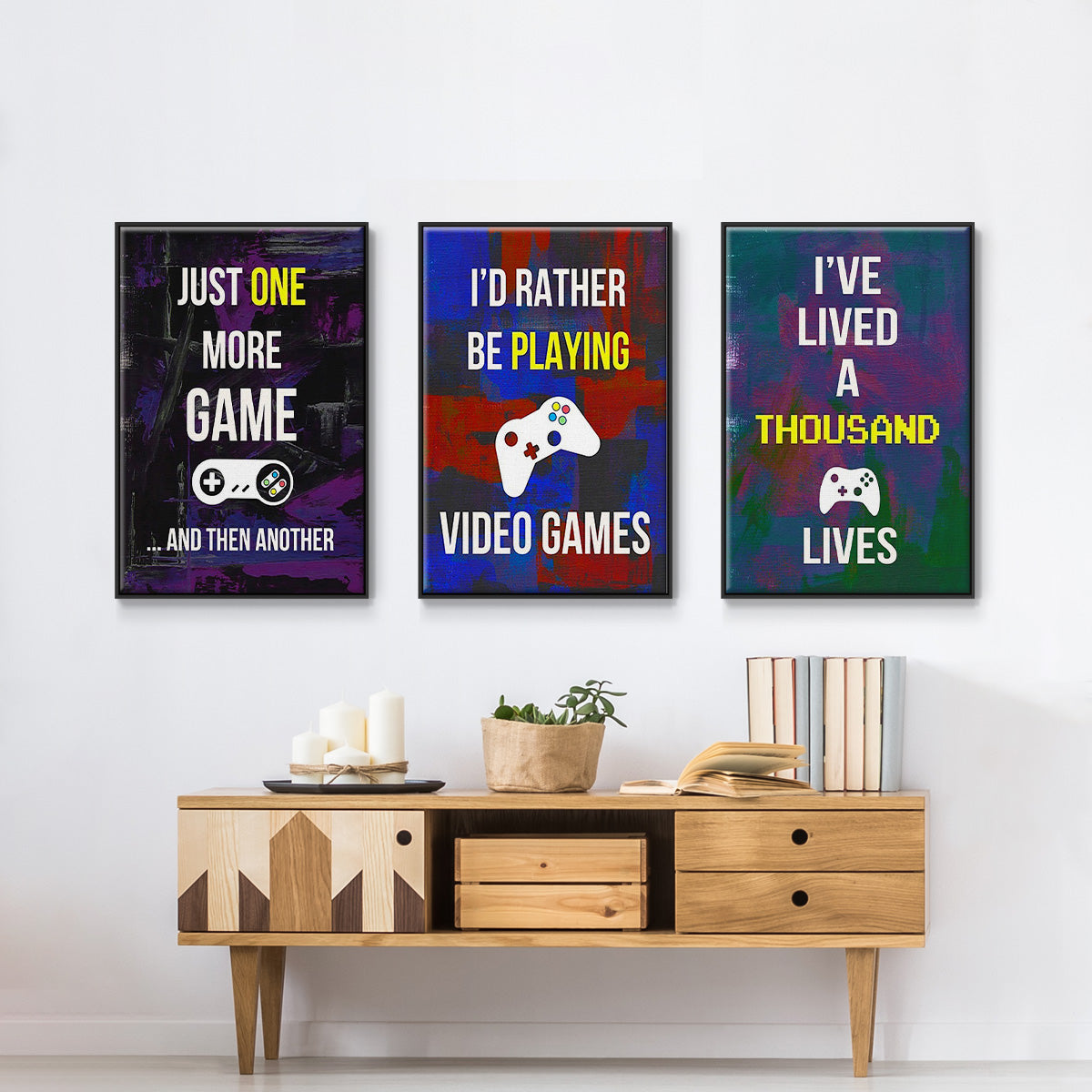 Gamer at Play I - Floater Framed Canvas Set