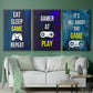 Gamer at Play IV - Floater Framed Canvas Set